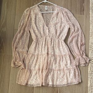 Mahina V-Neck Long Sleeve Mini Dress